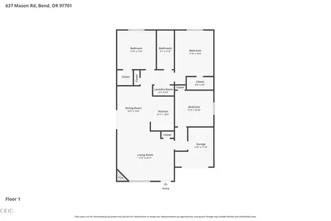 Floorplan - 637 NE Mason, Bend, OR 97701 photo 1 of 1