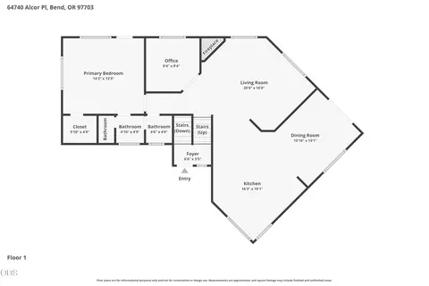 Floorplan - 64740 Alcor Pl, Bend, OR 97703 photo 1 of 3