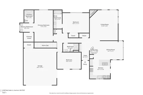 Floorplan - 17901 Red Cedar Ln, Sunriver, OR 97707 photo 1 of 4