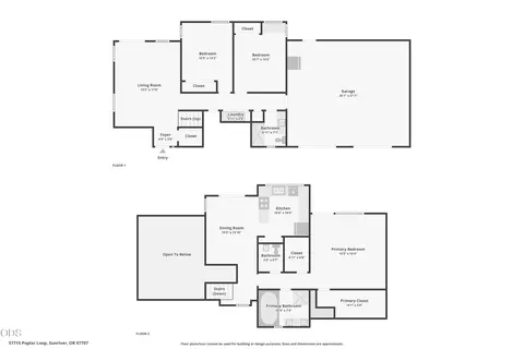 Floorplan - 57715 Poplar Loop, Sunriver, OR 97707 photo 2 of 3