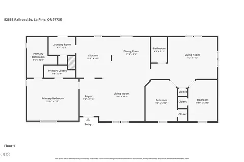 Floorplan - 52555 Railroad St, La Pine, OR 97739 photo 1 of 1