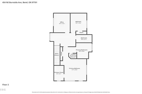 Floorplan - 454 NE Burnside Ave, Bend, OR 97701 photo 2 of 4