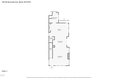 Floorplan - 454 NE Burnside Ave, Bend, OR 97701 photo 1 of 4