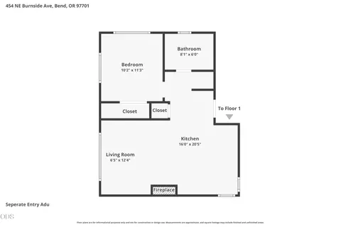 Floorplan - 454 NE Burnside Ave, Bend, OR 97701 photo 3 of 4