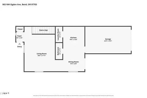 Floorplan - 902 NW Ogden Ave, Bend, OR 97703 photo 1 of 2