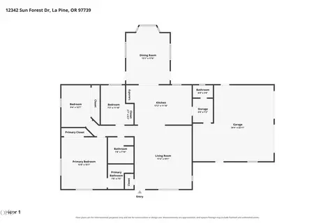 Floorplan - 12342 Sun Forest Dr, La Pine, OR 97739 photo 1 of 1