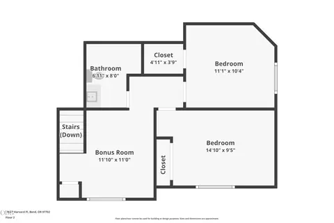 Floorplan - 19622 Harvard Pl, Bend, OR 97702 photo 2 of 3