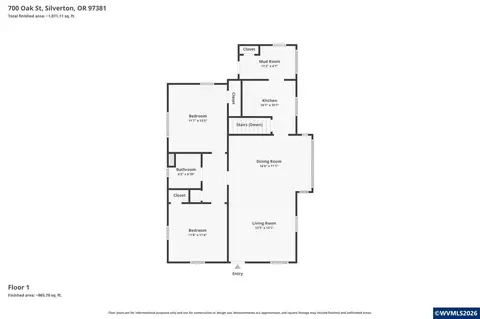 Floorplan - 700 Oak St, Silverton, OR 97381 photo 2 of 3