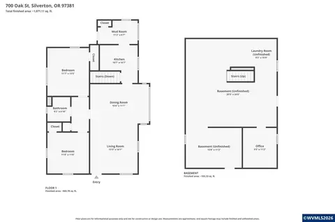 Floorplan - 700 Oak St, Silverton, OR 97381 photo 1 of 3
