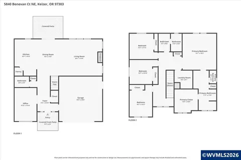 Floorplan - 5840 Benevan Ct NE, Keizer, OR 97303 photo 1 of 1