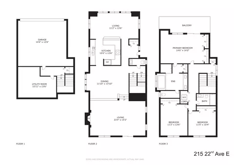 Floorplan - 215 22nd Ave E, Seattle, WA 98112 photo 1 of 1