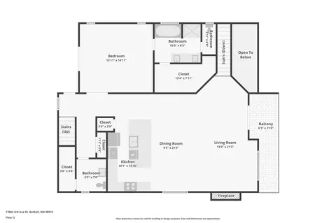 Floorplan - 17604 3rd Ave SE, Bothell, WA 98012 photo 2 of 3