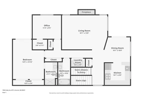 Floorplan - 1906 Colby Ave #6, Everett, WA 98201 photo 1 of 3
