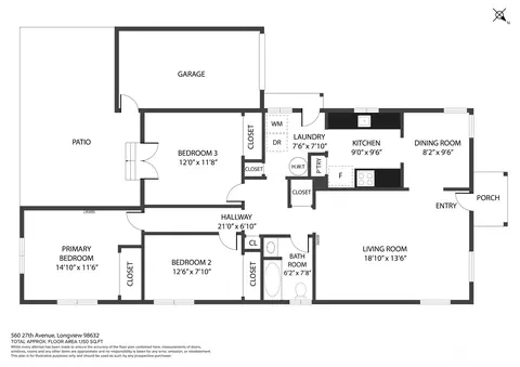 Floorplan - 560 27th Ave, Longview, WA 98632 photo 1 of 1