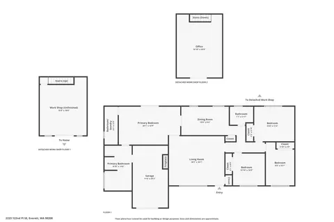 Floorplan - 2223 122nd Pl SE, Everett, WA 98208 photo 1 of 1