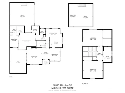 Floorplan - 16315 17th Ave SE, Mill Creek, WA 98012 photo 1 of 3