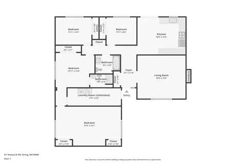 Floorplan - 611 Kansas St SW, Orting, WA 98360 photo 1 of 1
