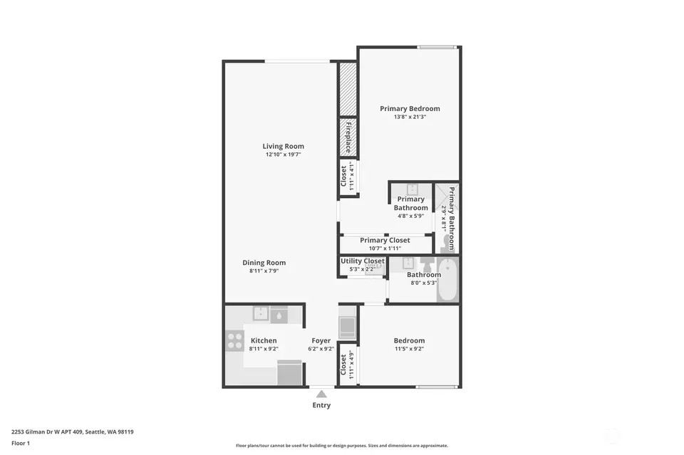 Floorplan - 2253 Gilman Dr W #409, Seattle, WA 98119 photo 1 of 1