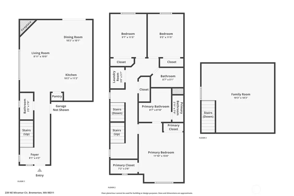 Floorplan - 239 NE Miramar Cir, Bremerton, WA 98311 photo 1 of 1