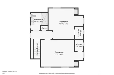 Floorplan - 2406 E Galer St, Seattle, WA 98112 photo 4 of 4