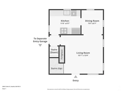 Floorplan - 2406 E Galer St, Seattle, WA 98112 photo 3 of 4