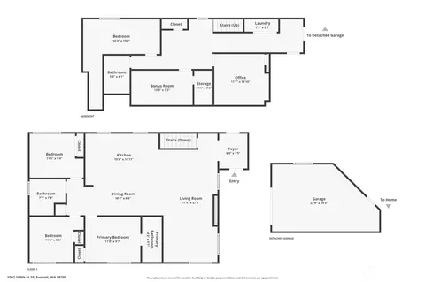 Floorplan - 1002 109th SE, Everett, WA 98208 photo 1 of 1