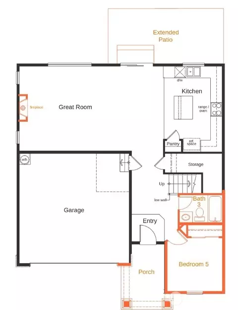 Floorplan - 710 Teetor Cir NW #LOT 5, Orting, WA 98360 photo 2 of 4