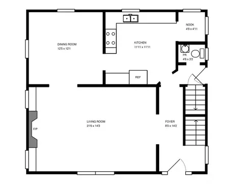 Floorplan - 116 Edgar St, Seattle, WA 98102 photo 1 of 3