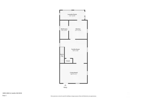 Floorplan - 1409 N 39th St, Seattle, WA 98103 photo 1 of 3