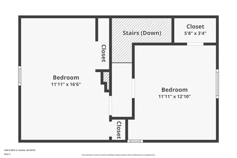 Floorplan - 1409 N 39th St, Seattle, WA 98103 photo 2 of 3