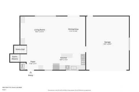 Floorplan - 3602 104th Pl SE, Everett, WA 98208 photo 2 of 4