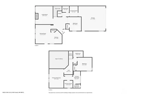 Floorplan - 16524 14th Dr SE, Mill Creek, WA 98012 photo 1 of 1
