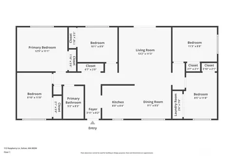 Floorplan - 112 Raspberry Ln, Sultan, WA 98294 photo 1 of 1