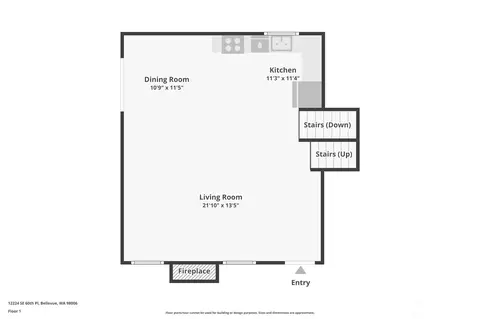 Floorplan - 12224 SE 60th Pl, Bellevue, WA 98006 photo 2 of 4