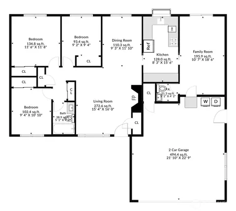 Floorplan - 2311 Jade Ave, Everett, WA 98201 photo 1 of 1
