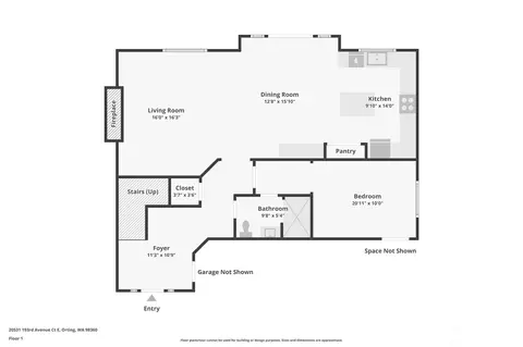 Floorplan - 20531 193rd Avenue Ct E, Orting, WA 98360 photo 1 of 2