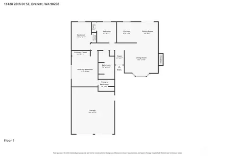 Floorplan - 11428 26th Dr SE, Everett, WA 98208 photo 1 of 1