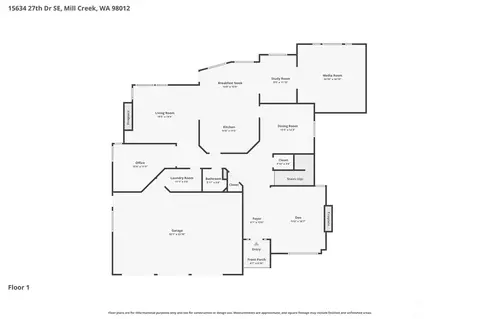 Floorplan - 15634 27th Dr SE, Mill Creek, WA 98012 photo 1 of 2