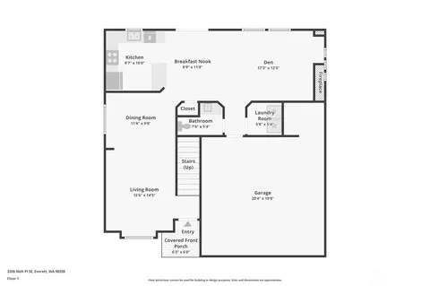 Floorplan - 3206 96th Pl SE, Everett, WA 98208 photo 1 of 3