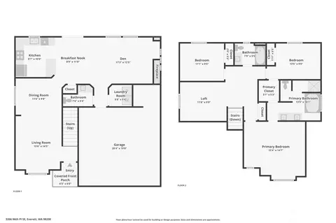 Floorplan - 3206 96th Pl SE, Everett, WA 98208 photo 3 of 3