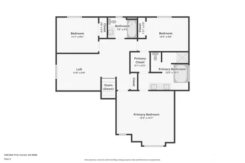 Floorplan - 3206 96th Pl SE, Everett, WA 98208 photo 2 of 3