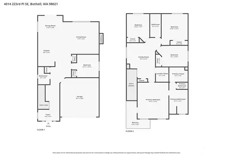 Floorplan - 4014 223rd Pl SE, Bothell, WA 98021 photo 1 of 1