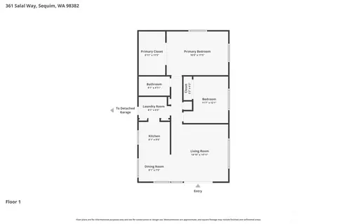Floorplan - 361 Salal Way, Sequim, WA 98382 photo 1 of 2