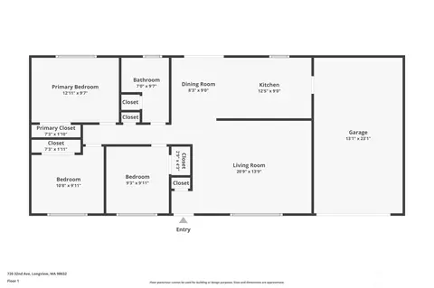 Floorplan - 720 32nd Ave, Longview, WA 98632 photo 1 of 1