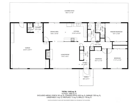 Floorplan - 1016 NE Rhoades St, Winlock, WA 98596 photo 1 of 1