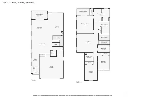 Floorplan - 314 181st St SE, Bothell, WA 98012 photo 1 of 1