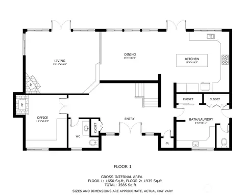 Floorplan - 4911 Harbor Ln, Everett, WA 98203 photo 2 of 3