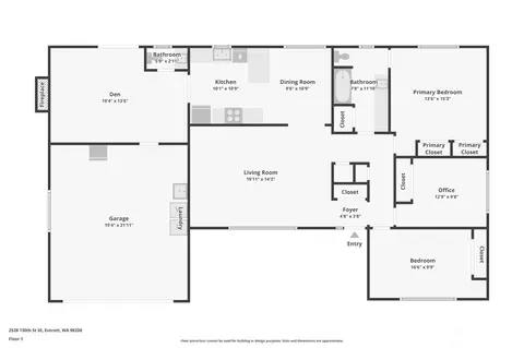 Floorplan - 2528 130th St SE, Everett, WA 98208 photo 1 of 1