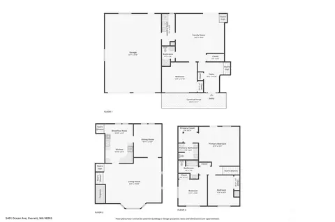 Floorplan - 5401 Ocean Ave, Everett, WA 98203 photo 1 of 4