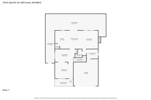 Floorplan - 13413 32nd Dr SE, Mill Creek, WA 98012 photo 1 of 2